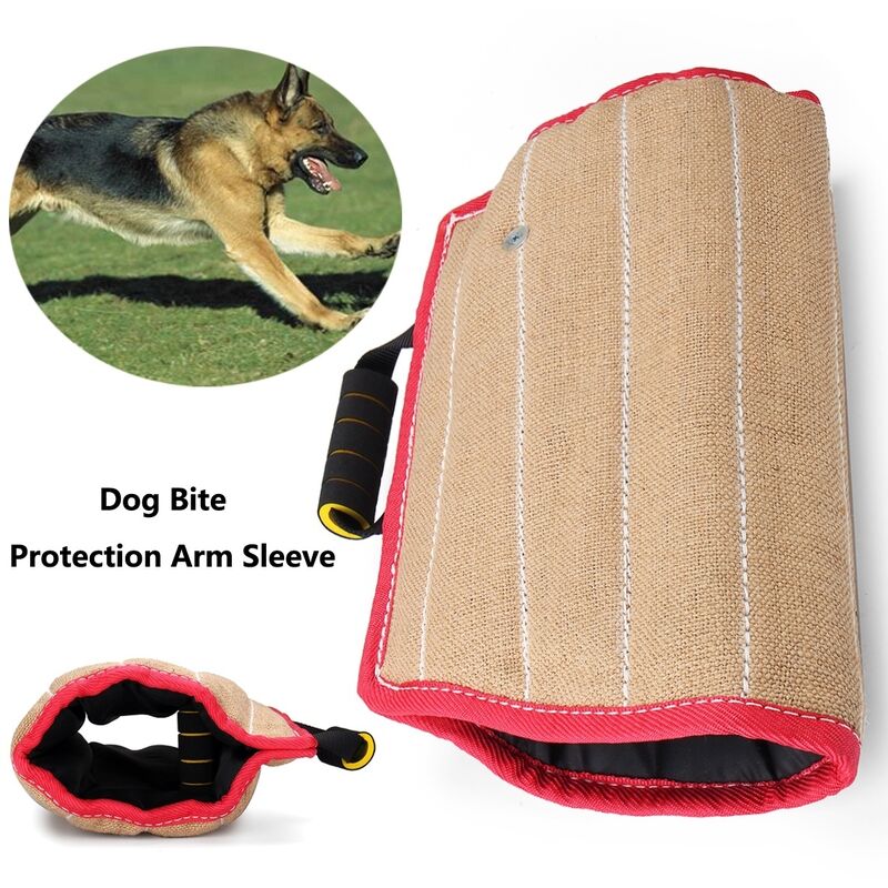 

Funda de brazo de mordida de perro de yute duradera para policía militar Protección de masticación Guardia Suministros de entrenamiento Protección