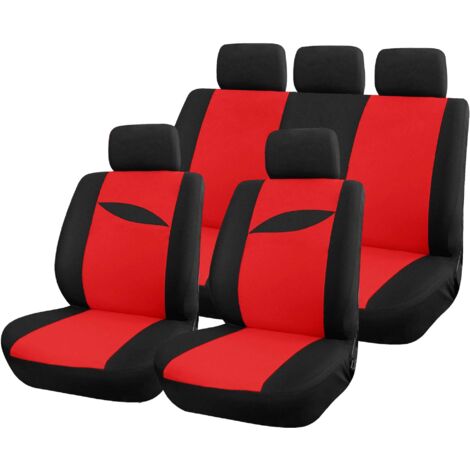 Funda de coche roja universal 9 piezas