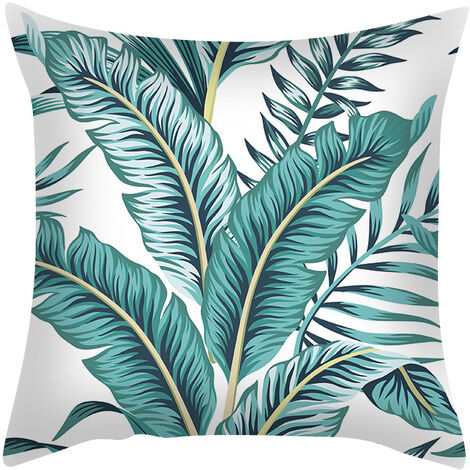 Funda de cojín MINKUROW 45X45, fundas de cojín de hojas verdes, juego de lino de 2 plantas, funda de almohada, funda de cojín moderna para sala de estar, jardín B10