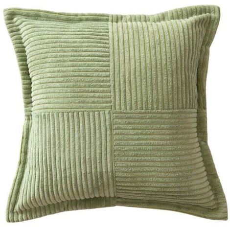 Funda de cojín para sofá de 45 x 45 cm, juego de 2 fundas de almohada de pana verde con estampado de cruces, decoración para dormitorio y salón.