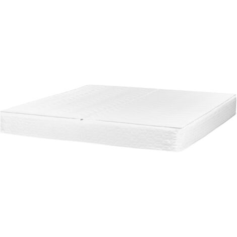 Funda de colchón para cama de agua de algodón blanco 180 x 200 x 20 cm PURE