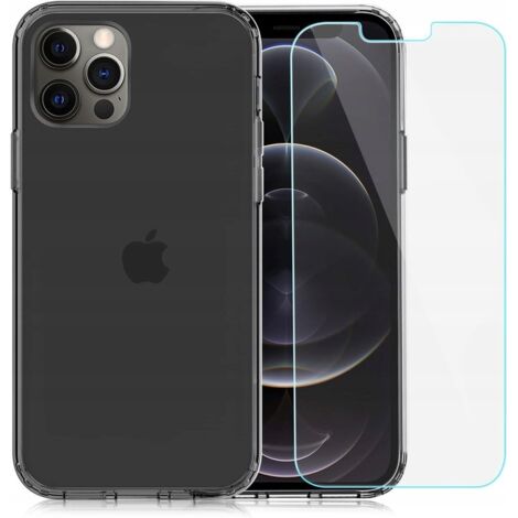 FUNDA DE CRISTAL TRANSPARENTE PARA IPHONE 12/12 PRO