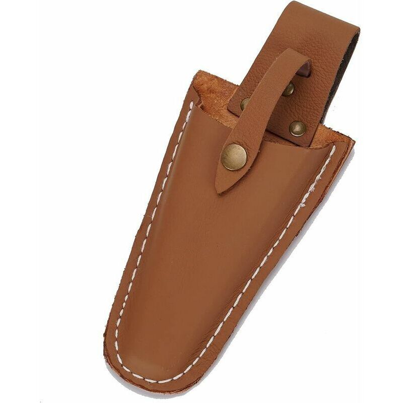 Funda de cuero para tijeras de jardinería, tijeras de jardín, tijeras o cuchillo de jardinería, funda de cinturón con cubo