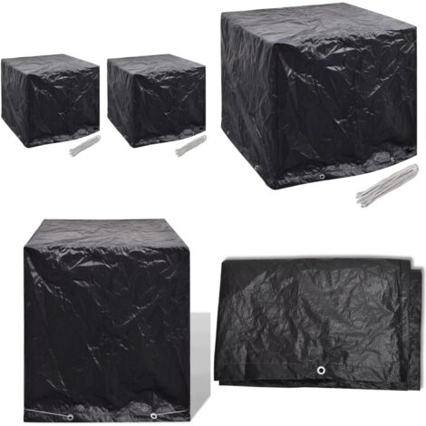 Funda de depósito de agua de jardín 2 uds 8 ojales 116x100x8 cm - Funda para muebles de jardín - Funda impermeable