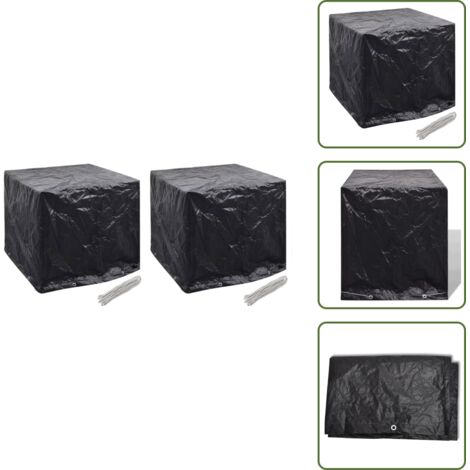 Funda de depósito de agua - vidaXL Funda de depósito de agua de jardín 2 uds 8 ojales 116x100x8 cm - Funda de ratán