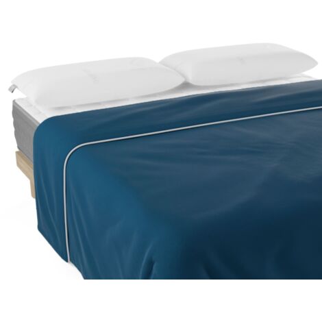 Funda de Edredón Azul  100% Algodón 180 Hilos, Suave, Transpirable, Lavable a 30ºC