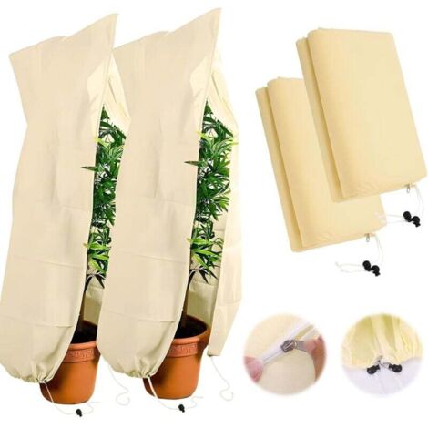 Funda de invierno transpirable para plantas de exterior (2 piezas, 120 x 180 cm), reutilizable, para árboles, palmeras y balcones.