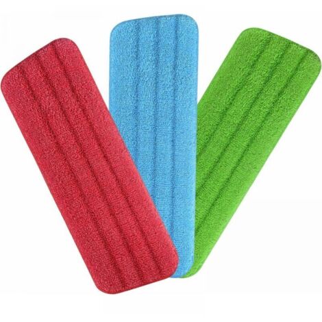 Funda de limpieza de repuesto, paño de limpieza a vapor/mopa de microfibra de 3 piezas, compatible con mopa/platos (42 x 14 cm)