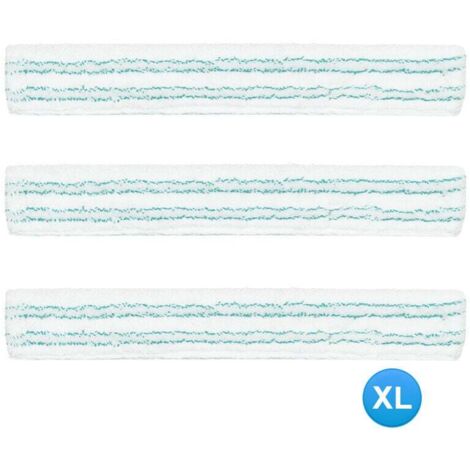Funda de limpieza Leifheit KZQ para limpiacristales deslizante XL, funda de repuesto Micro Duo, accesorio doméstico para la limpieza de ventanas con alta absorción, ideal para limpiar ventanas y marco
