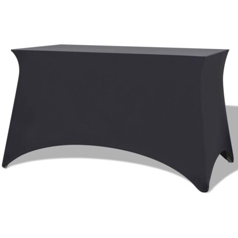 Funda de mesa extensible 2 piezas 183 x 76 x 74 cm Antracita DEC022434