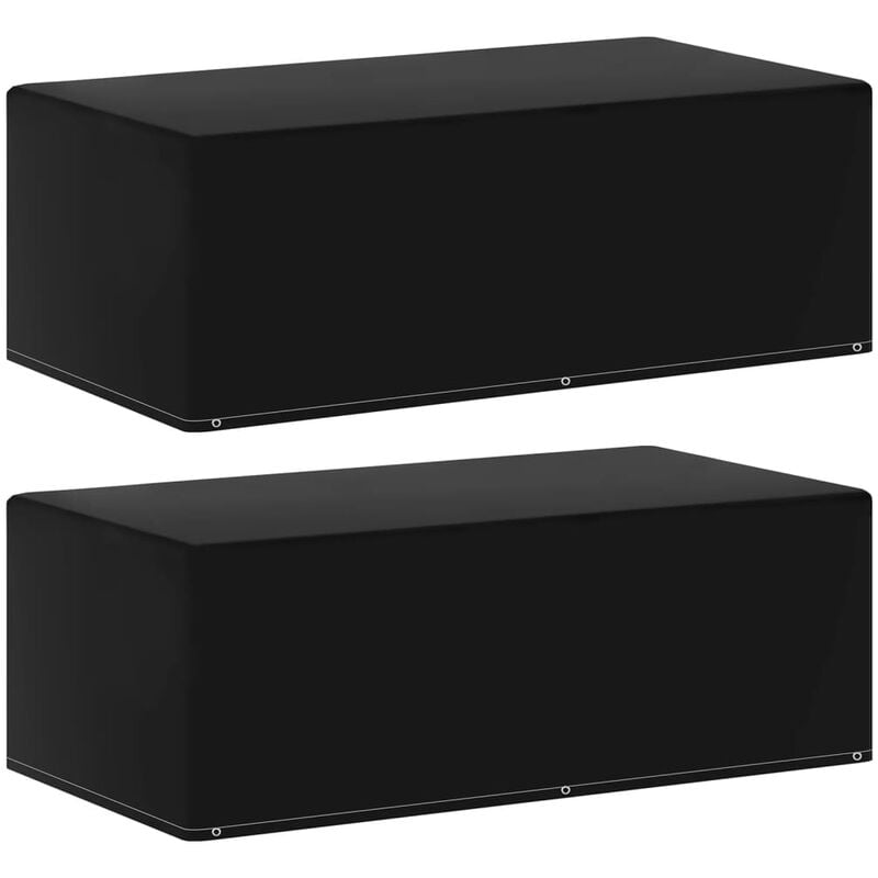 

Funda de muebles de jardín 2 uds 6 ojales BBQ gas 170x90x60 cm