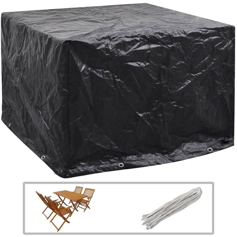 

Happyshopping - Funda de muebles de jardin 8 ojales 122x112x98 cm