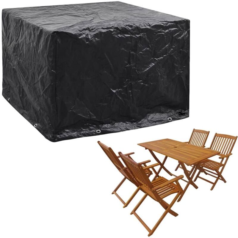 

Funda de muebles de jardín 8 ojales 122x112x98 cm - Negro