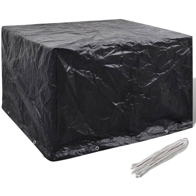 

Funda de muebles de jardín 8 ojales 135x135x90 cm - Negro