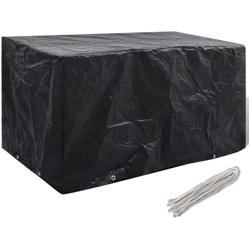 

Funda de muebles de jardín 8 ojales 180x70x90 cm - Negro
