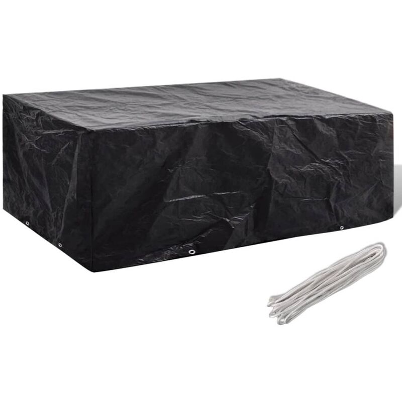 

Funda de muebles de jardín 8 ojales 200x160x70 cm - Negro