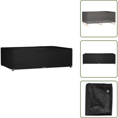 Funda de polietileno - vidaXL Funda para muebles de jardín 12 ojales rectangular 227x152x65cm - Funda para patio