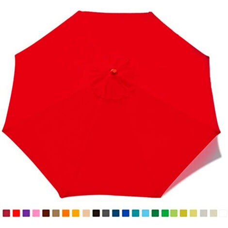 Funda de repuesto para sombrilla - 8 varillas - Diámetro 3 m - Impermeable - Resistente a los rayos UV - Tejido de repuesto