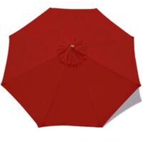 Funda de repuesto para sombrilla de 2 m/6 brazos, lona antiultravioleta, impermeable, color rojo