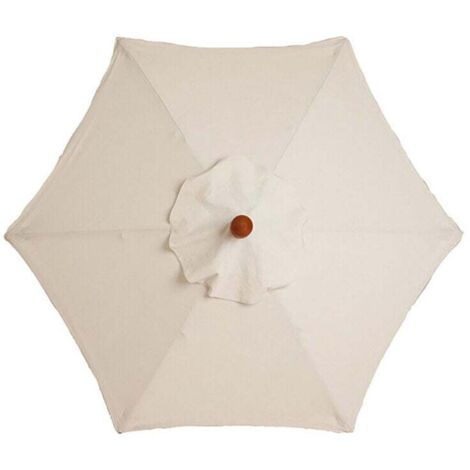 Funda de repuesto para sombrilla de 6 posiciones – 3 m – impermeable – protección UV – blanco crema