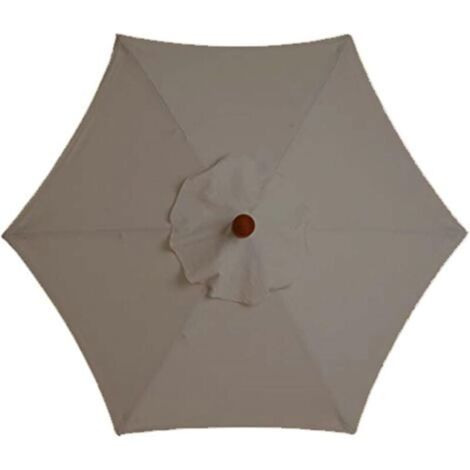 Funda de repuesto para sombrilla YMYNY - 6 varillas - 3M - Impermeable - Anti-ultravioleta - Tela de repuesto (3M / 9.8 pies, caqui)