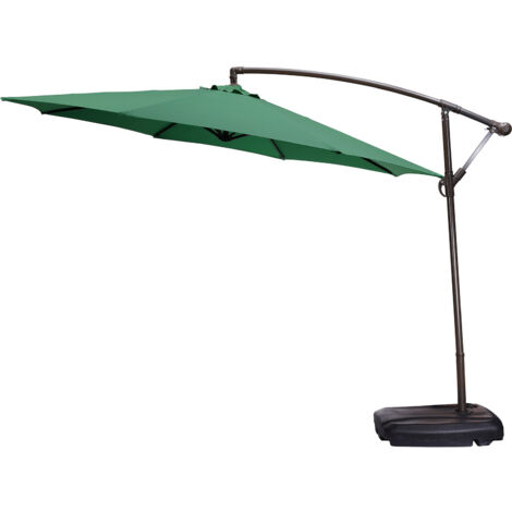 Funda de repuesto para sombrillas de patio de 3 m (8 varillas) – Fácil montaje, repelente al sol y al agua, color verde.