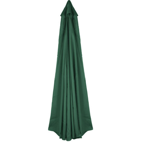 Funda de repuesto para sombrillas, fabricada en tejido de poliéster, 300 cm/8 varillas, color verde – protección solar y resistente a la intemperie.