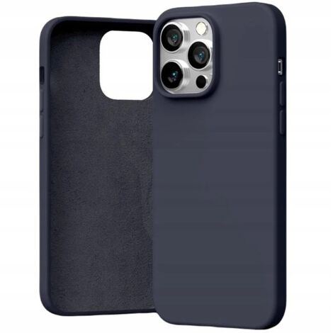 FUNDA DE SILICONA PARA APPLE IPHONE 14 PRO AZUL MARINO
