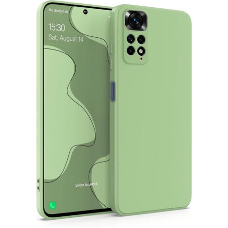 FUNDA DE SILICONA PARA XIAOMI REDMI NOTE 11/NOTE 11S VERDE CON MICROFIBRA