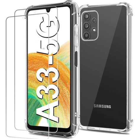 FUNDA DE SILICONA REFORZADA PARA SAMSUNG GALAXY A33 5G2x VIDRIO TEMPLADO