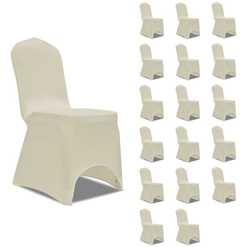 

Funda de silla elastica 18 unidades color crema