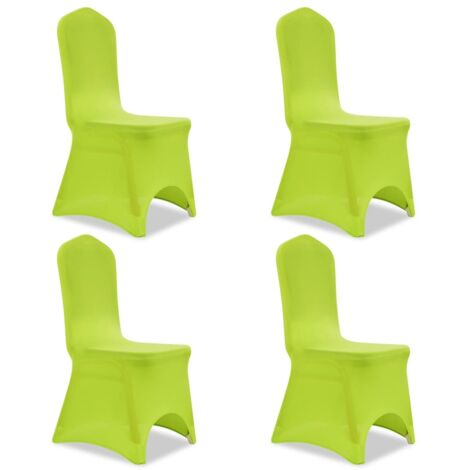 Funda de silla elástica 4 unidades verde vidaXL
