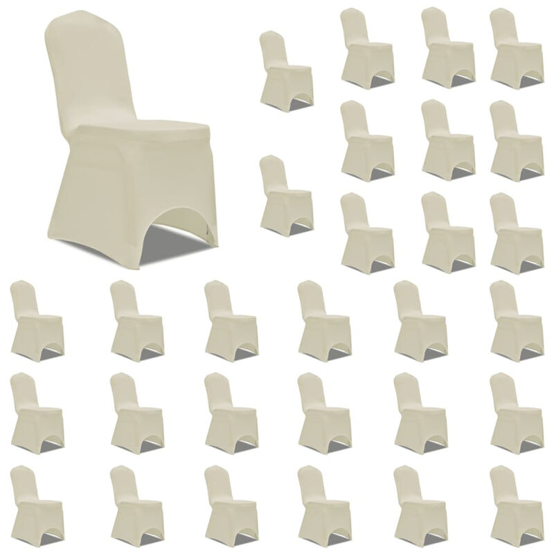 

Happyshopping - Funda de silla elastica crema 30 unidades