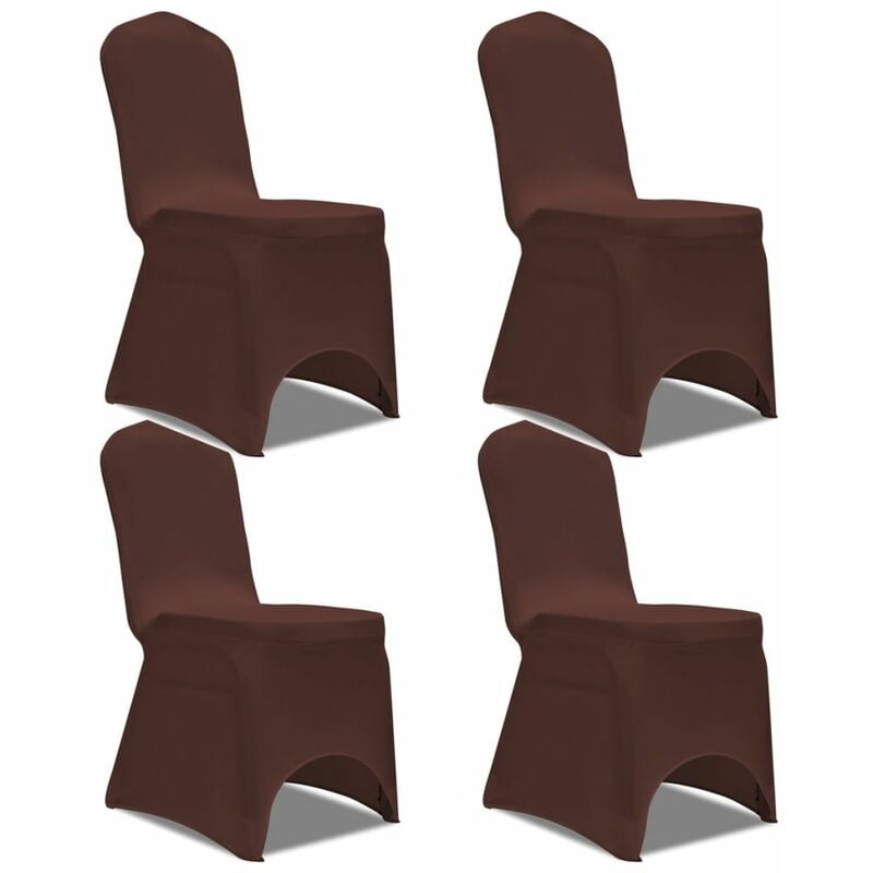 

Funda de silla elastica 4 unidades marron