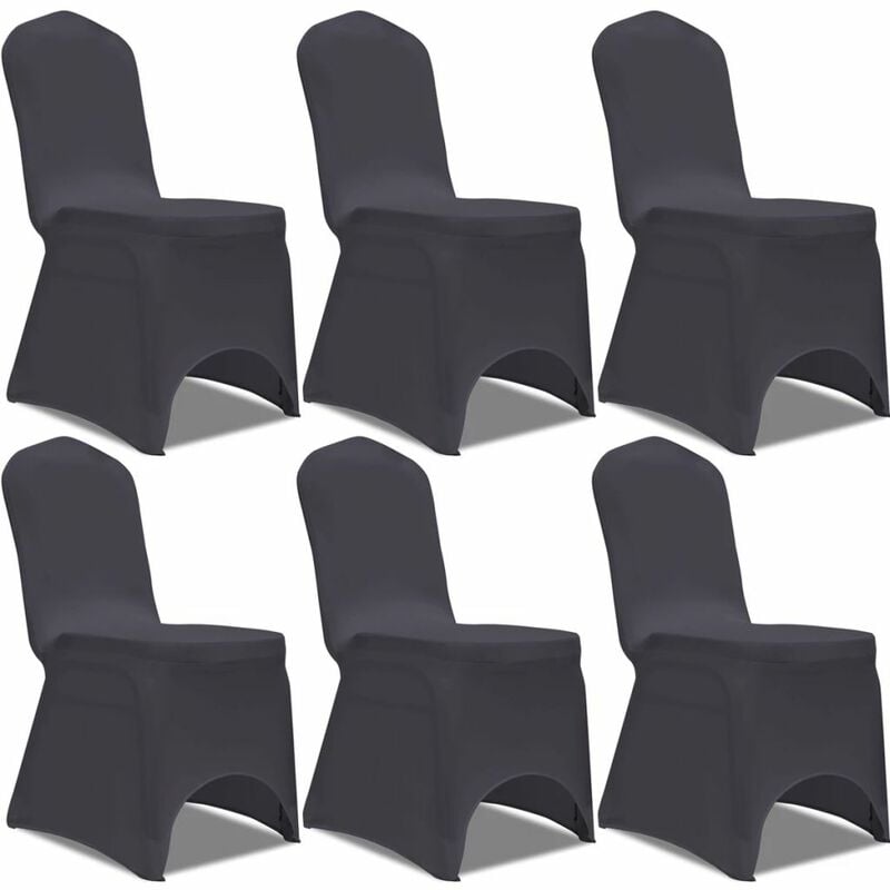 

Funda de silla elastica 6 unidades gris antracita