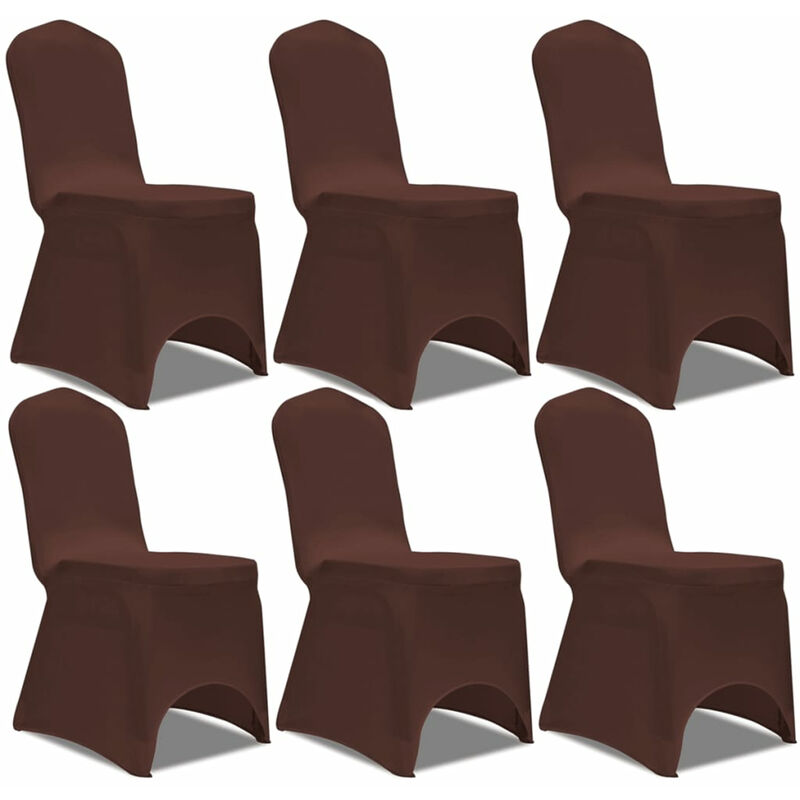 

Funda de silla elastica 6 unidades marron