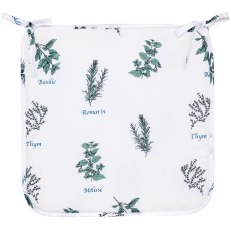 Funda de silla Garrigue 39x39cm blanco estampado - Atmosphera créateur d'intérieur