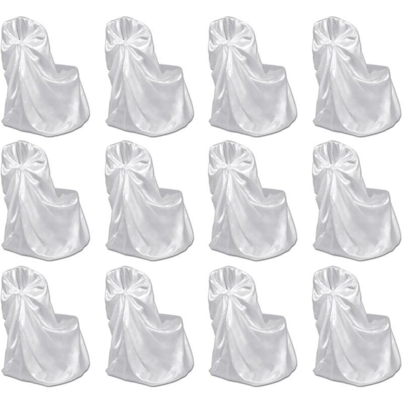 

Funda de silla para banquete de boda 12 unidades blanco - Blanco - Vidaxl