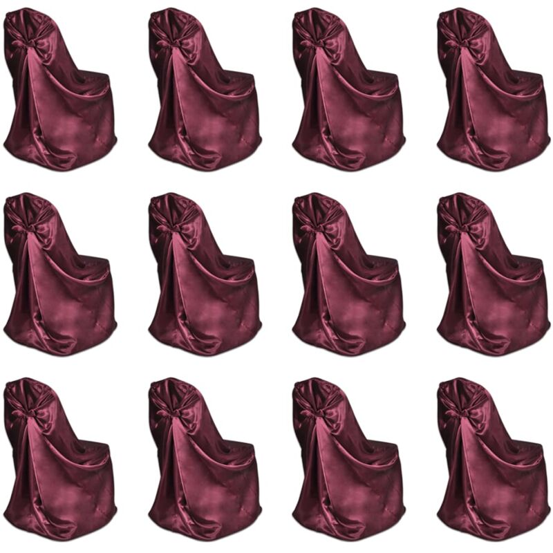 

Funda de silla para banquete de boda 12 unidades burdeos - Rojo - Vidaxl