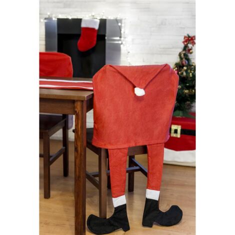 FUNDA DE SILLA PATAS DE PAPÁ NOEL INVIERNO NAVIDAD