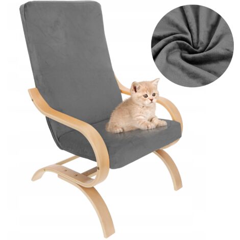 FUNDA DE SILLÓN FINKA DE TERCIOPELO ELÁSTICO GRIS [21FC]