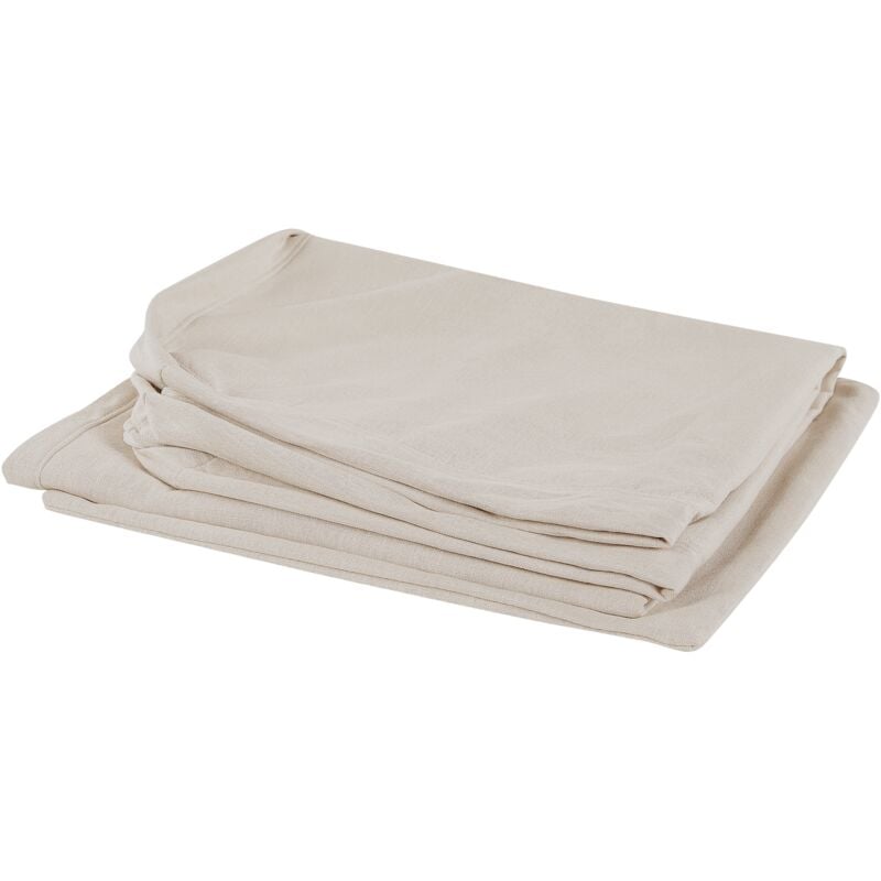 

Beliani - Funda de sofá 3 plazas beige GILJA