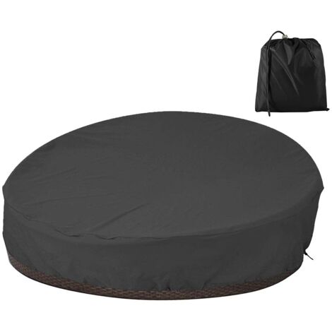 Funda de sofá cama redonda impermeable, tela Oxford 210D, resistente y duradera.