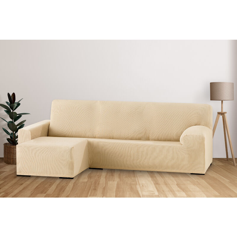 

Funda de Sof� El�stica Adaptable. Modelo Rustica. Beige Chaise Longue Corto Izquierda