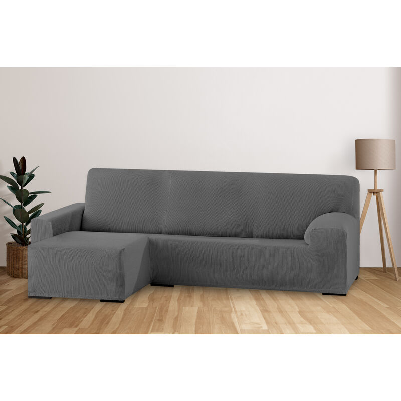

Eiffel Textile - Funda de Sof� El�stica Adaptable. Modelo Rustica. Gris Chaise Longue Corto Izquierda