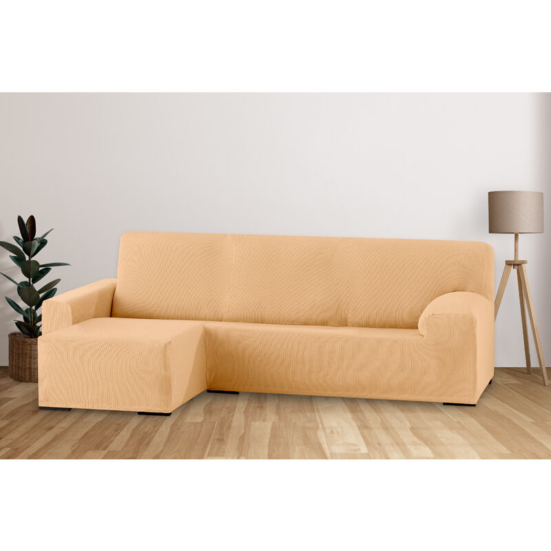 

Funda de Sof� El�stica Adaptable. Modelo Rustica. Naranja Chaise Longue Corto Izquierda