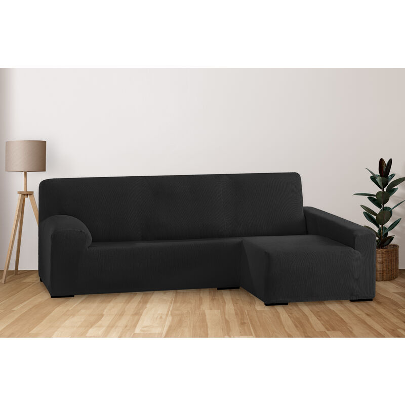 

Eiffel Textile - Funda de Sof� El�stica Adaptable. Modelo Rustica. Negro Chaise Longue Largo Derecha