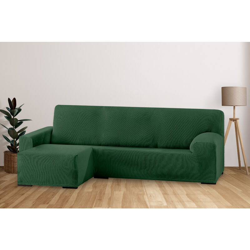 

Eiffel Textile - Funda de Sof� El�stica Adaptable. Modelo Rustica. Verde Chaise Longue Corto Izquierda