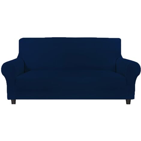 Funda de sofá 4 plazas elástica azul 210-290 cm EYSA