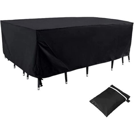 Funda de sofá para exterior resistente (200 x 160 x 70 cm), color negro. Resistente al agua y a la intemperie. Resistente a la lluvia, la nieve, el polvo, los rayos UV y el viento.